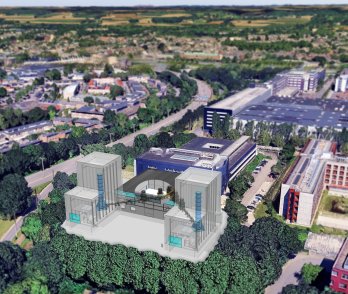 This is a rendering of a new extension to the existing ETPathfinder building in Maastricht