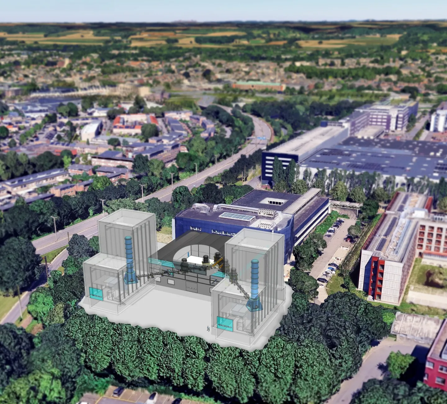 This is a rendering of a new extension to the existing ETPathfinder building in Maastricht